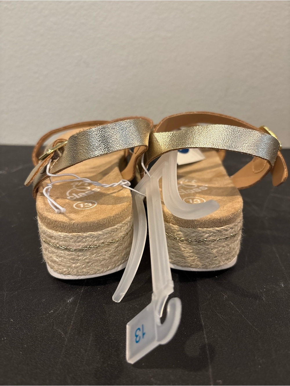 Kids' Lindsey Platform Espadrille Sandals Gold - art class - Size 13 NEW - Picture 4 of 6